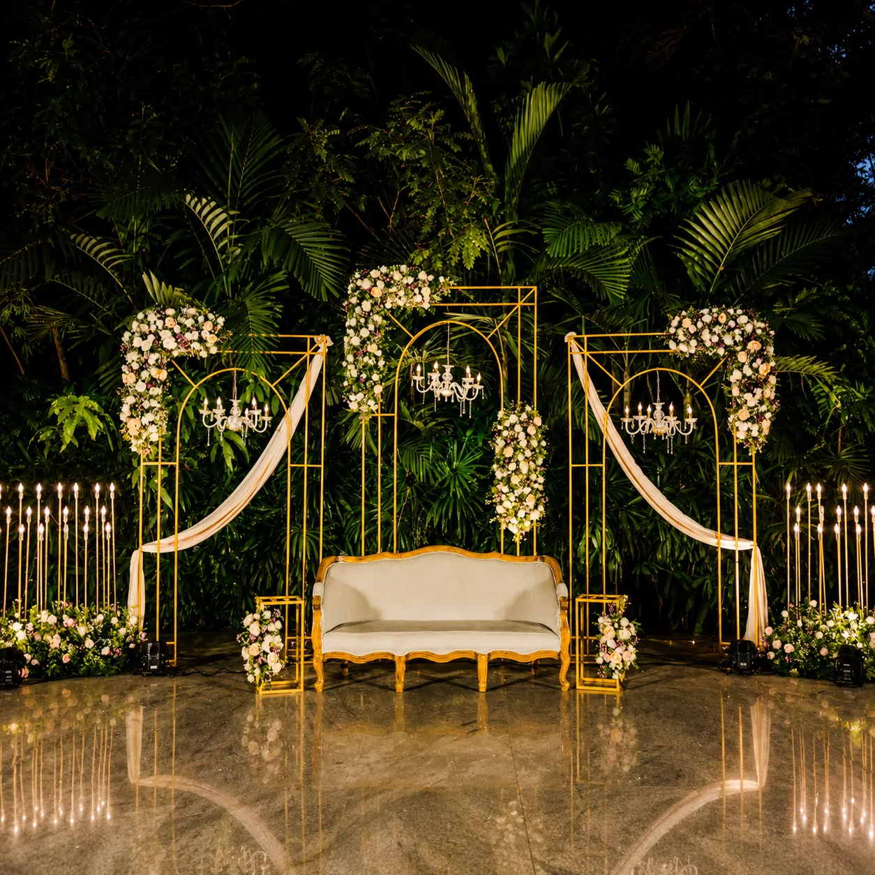 yellow arch wedding