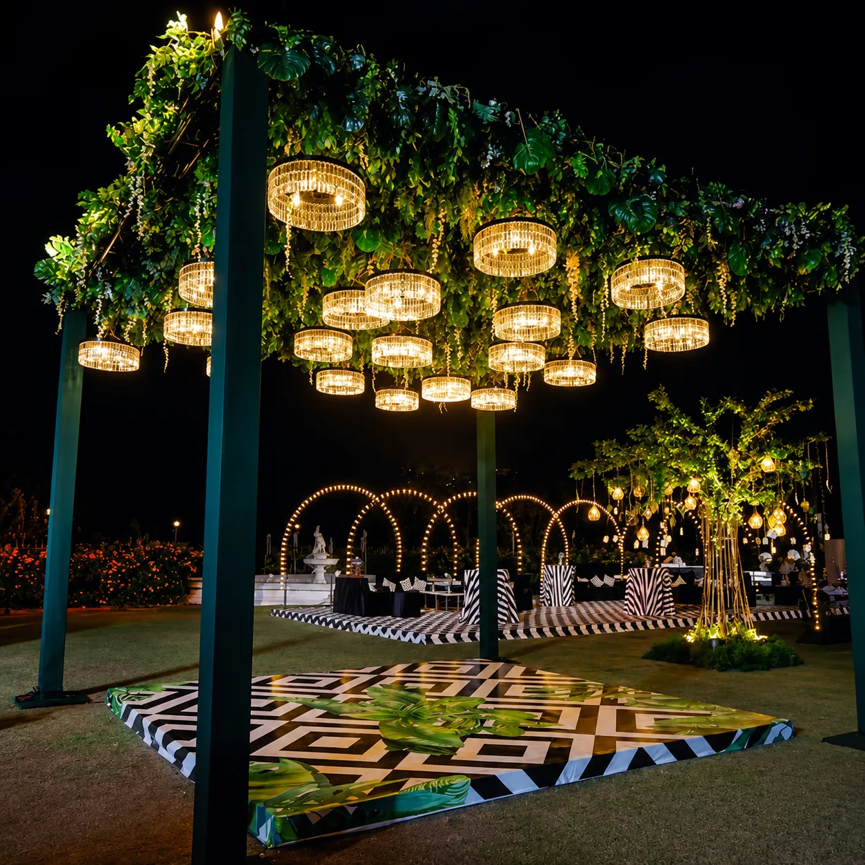 yellow arch wedding